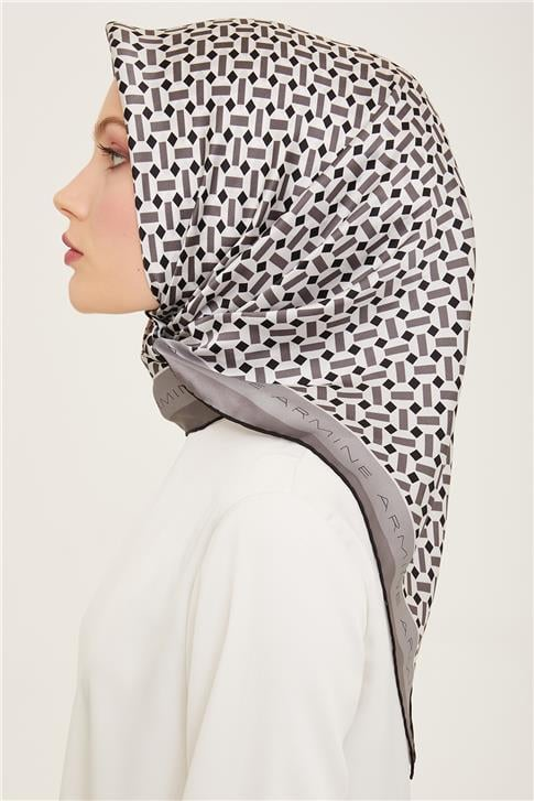 Armine Klasik Desenli Sura İpek Eşarp 24Ya9152 43 04