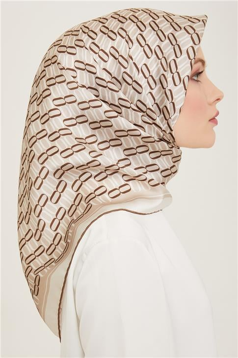 Armine Klasik Desenli Sura İpek Eşarp 24YA9149 50 36