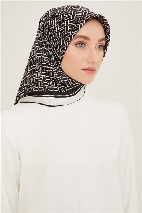 Armine Klasik Desenli Sura İpek Eşarp 24YA9149 50 89