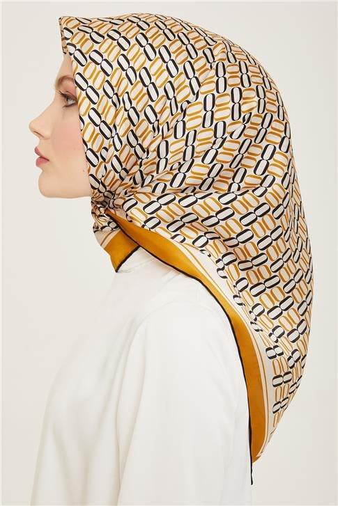 Armine Klasik Desenli Sura İpek Eşarp 24YA9149 50 04