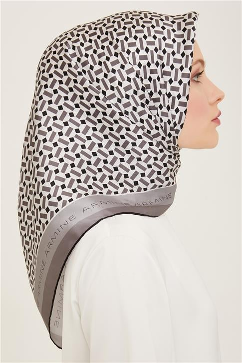 Armine Klasik Desenli Sura İpek Eşarp 24Ya9152 43 04