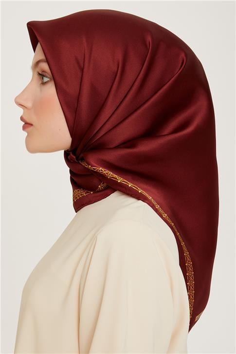 Armine Klasik Desenli Sura Saf İpek Eşarp 9260D 03 81