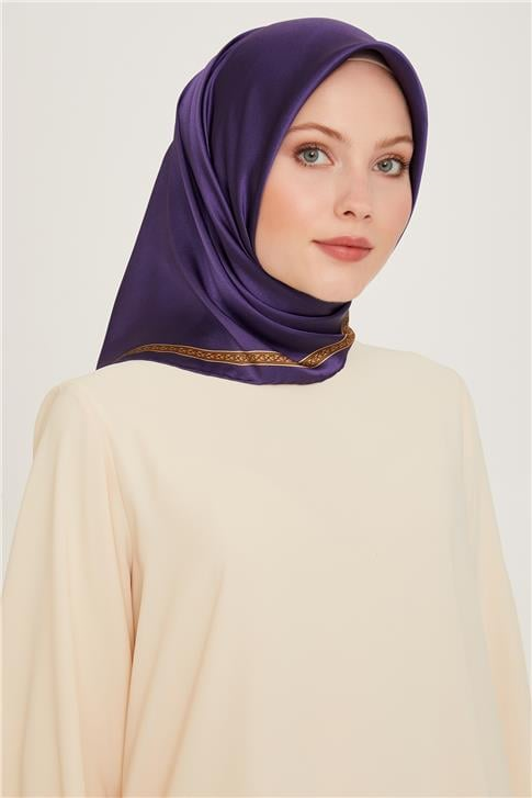 Armine Klasik Desenli Sura Saf İpek Eşarp 9261D 07 32