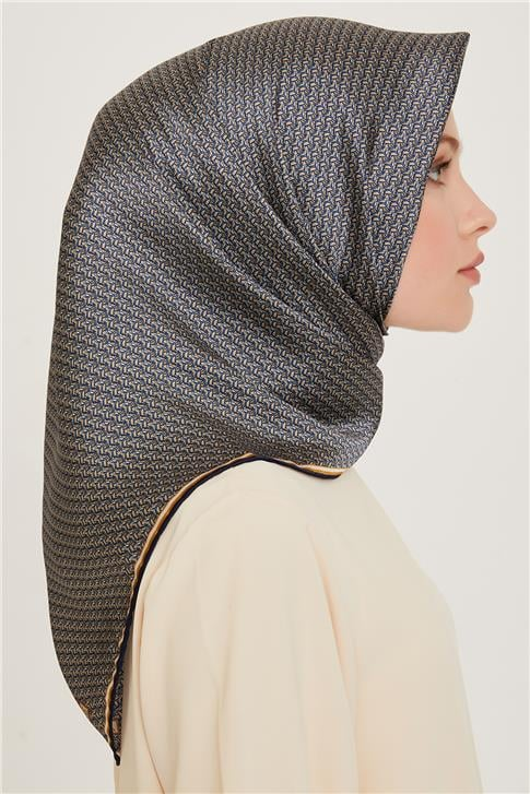 Armine Klasik Desenli Sura Saf İpek Eşarp 9250D 83