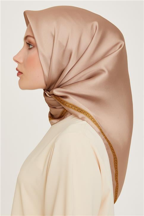 Armine Klasik Desenli Sura Saf İpek Eşarp 9261D 07 05