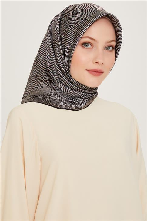 Armine Klasik Desenli Sura Saf İpek Eşarp 9252D 82