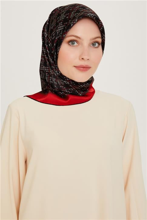 Armine Klasik Desenli Sura Saf İpek Eşarp 9239D 05