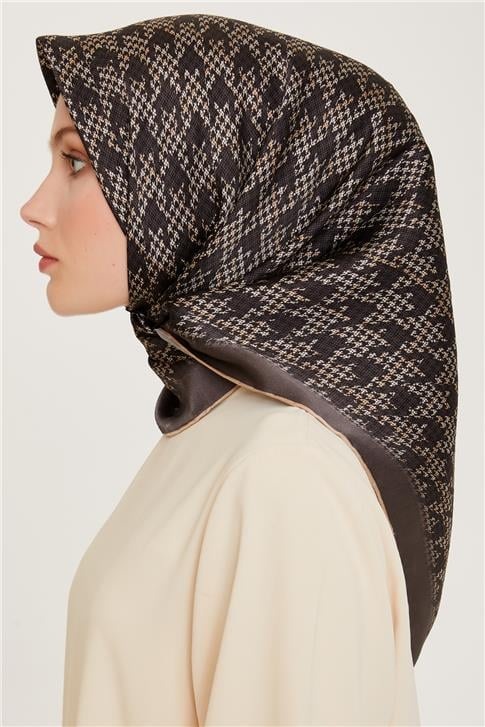 Armine Klasik Desenli Sura Saf İpek Eşarp 9239D 35