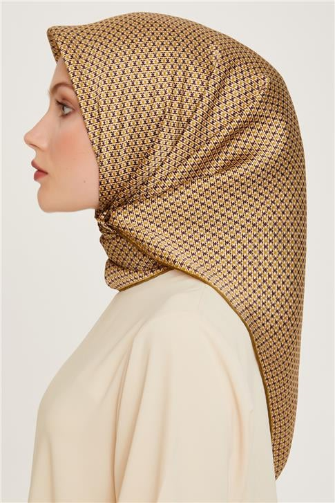 Armine Klasik Desenli Sura Saf İpek Eşarp 9210D 33