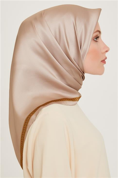 Armine Klasik Desenli Sura Saf İpek Eşarp 9261D 07 04