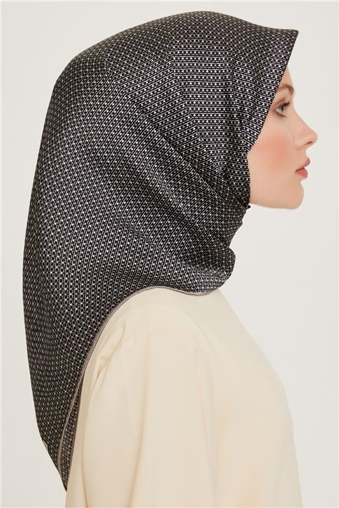 Armine Klasik Desenli Sura Saf İpek Eşarp 9210D 03