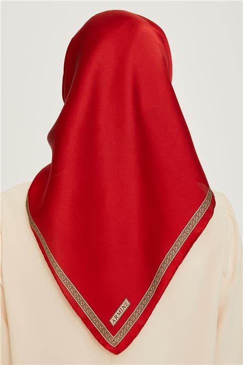 Armine Klasik Desenli Sura Saf İpek Eşarp 9261D 07 35