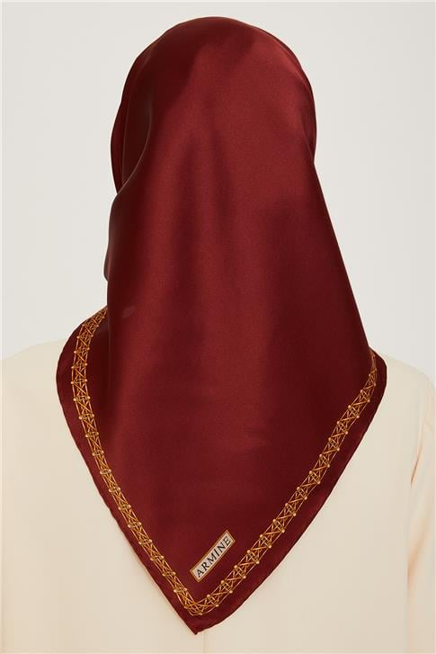 Armine Klasik Desenli Sura Saf İpek Eşarp 9260D 03 81