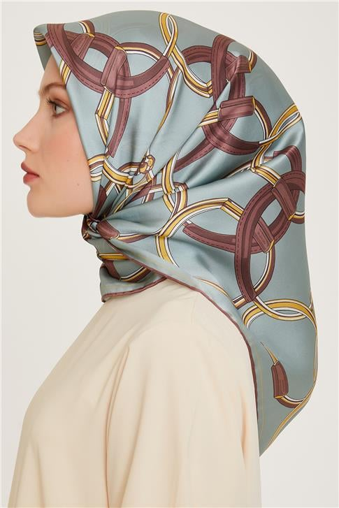 Armine Klasik Desenli Sura Saf İpek Eşarp 9203D 50