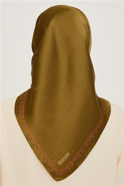 Armine Klasik Desenli Sura Saf İpek Eşarp 9260D 03 57