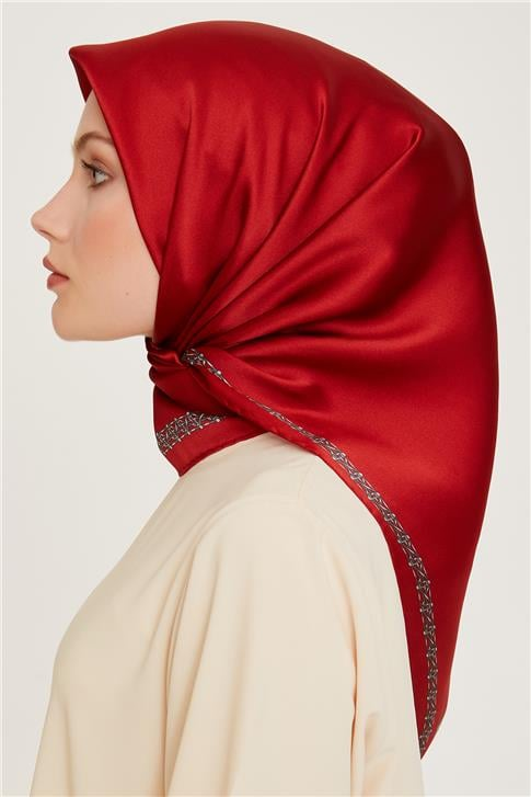 Armine Klasik Desenli Sura Saf İpek Eşarp 9260D 03 54