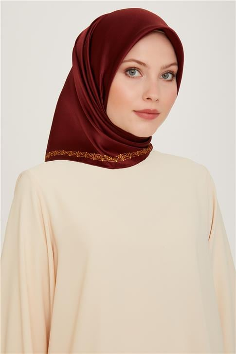 Armine Klasik Desenli Sura Saf İpek Eşarp 9260D 03 81