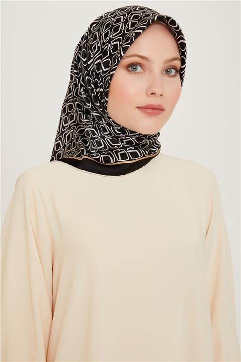 Armine Klasik Desenli Sura Saf İpek Eşarp 9248D 80 01
