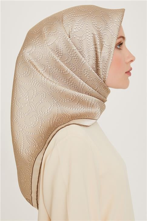 Armine Klasik Desenli Sura Saf İpek Eşarp 9246D 31