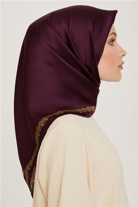 Armine Klasik Desenli Sura Saf İpek Eşarp 9260D 03 31