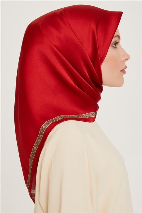 Armine Klasik Desenli Sura Saf İpek Eşarp 9261D 07 35