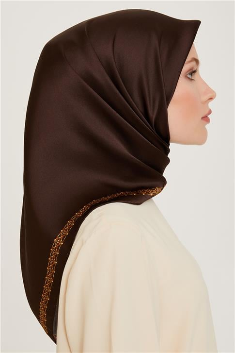 Armine Klasik Desenli Sura Saf İpek Eşarp 9260D 03 50