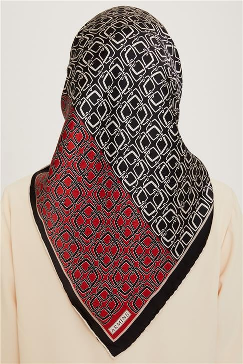 Armine Klasik Desenli Sura Saf İpek Eşarp 9248D 80 02