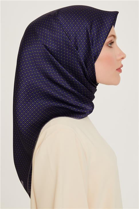 Armine Klasik Desenli Sura Saf İpek Eşarp 9210D 34