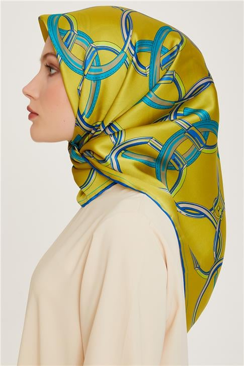 Armine Klasik Desenli Sura Saf İpek Eşarp 9203D 88