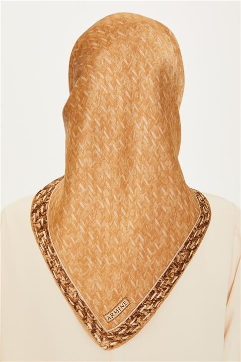 Armine Klasik Desenli Sura Saf İpek Eşarp 9230D 84 06