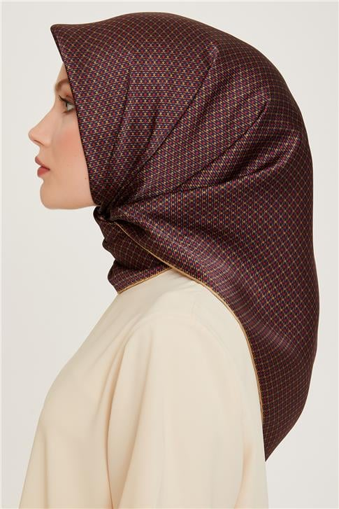 Armine Klasik Desenli Sura Saf İpek Eşarp 9210D 37