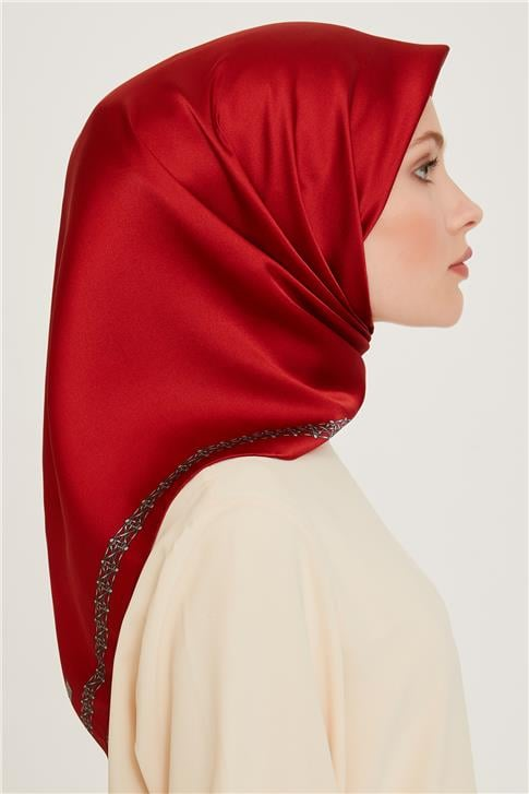 Armine Klasik Desenli Sura Saf İpek Eşarp 9260D 03 54