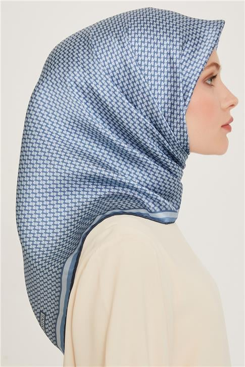 Armine Klasik Desenli Sura Saf İpek Eşarp 9243D 06 35
