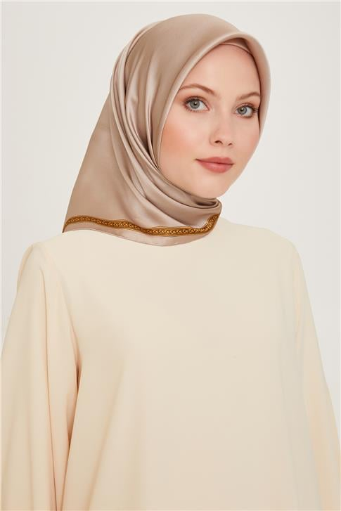 Armine Klasik Desenli Sura Saf İpek Eşarp 9261D 07 04