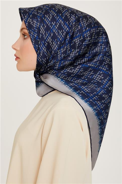Armine Klasik Desenli Sura Saf İpek Eşarp 9239D 83