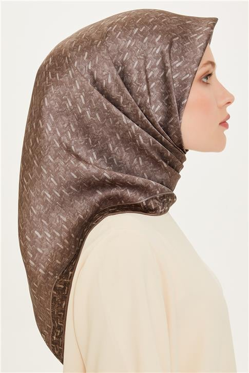 Armine Klasik Desenli Sura Saf İpek Eşarp 9230D 84 86