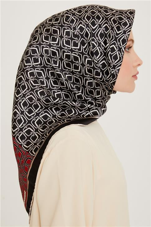 Armine Klasik Desenli Sura Saf İpek Eşarp 9248D 80 02