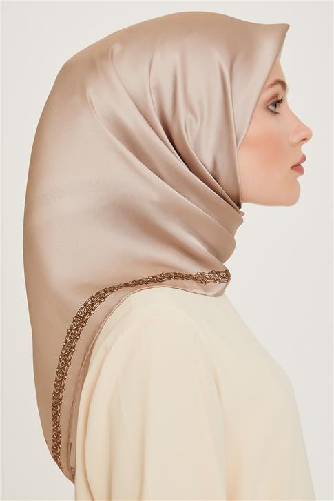 Armine Klasik Desenli Sura Saf İpek Eşarp 9260D 03 06