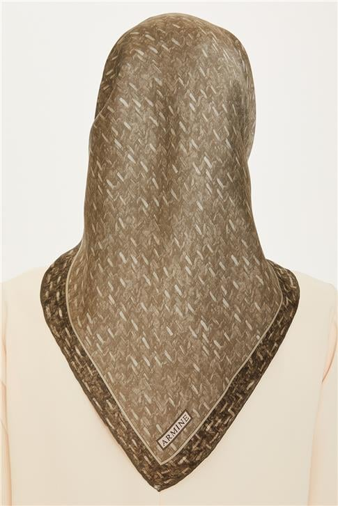 Armine Klasik Desenli Sura Saf İpek Eşarp 9230D 84 81