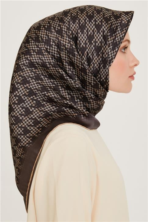 Armine Klasik Desenli Sura Saf İpek Eşarp 9239D 35