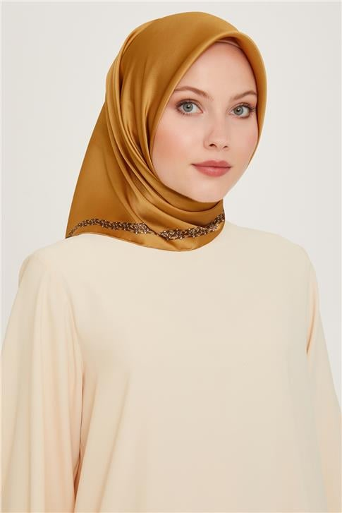 Armine Klasik Desenli Sura Saf İpek Eşarp 9260D 03 40