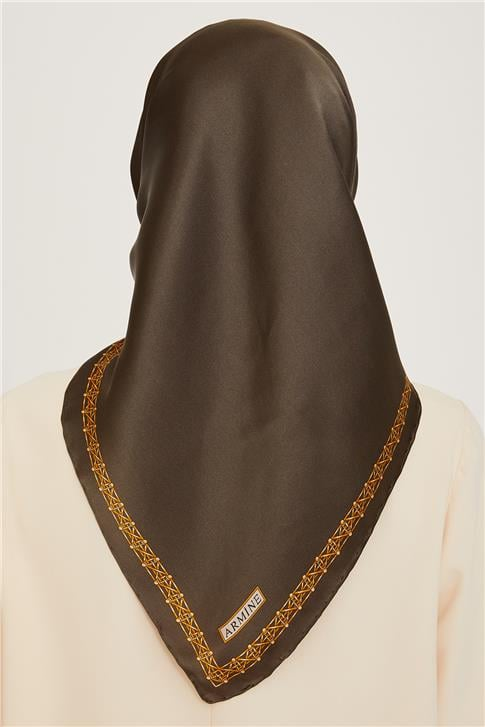 Armine Klasik Desenli Sura Saf İpek Eşarp 9260D 03 84