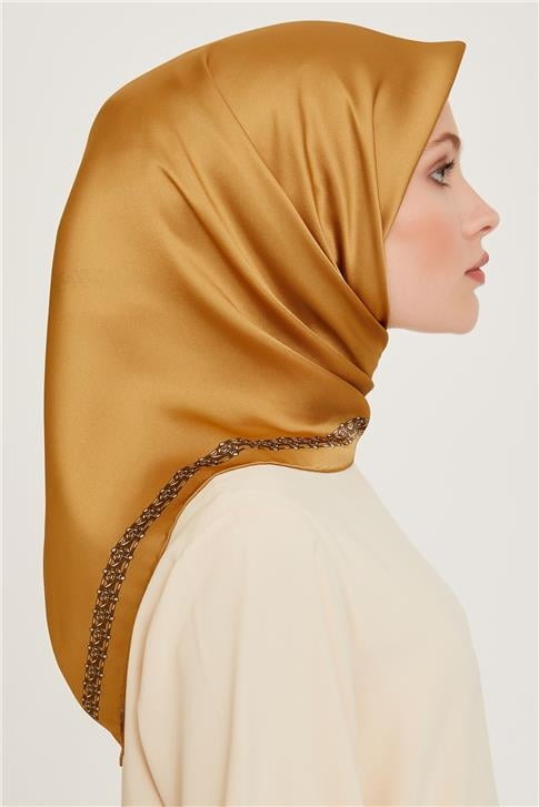 Armine Klasik Desenli Sura Saf İpek Eşarp 9260D 03 40