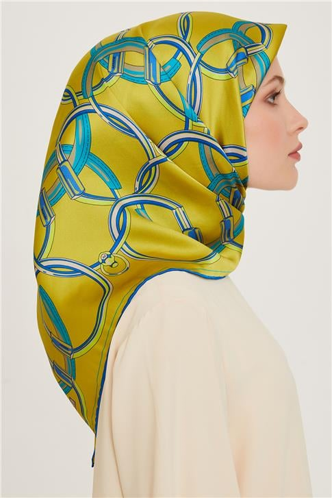 Armine Klasik Desenli Sura Saf İpek Eşarp 9203D 88