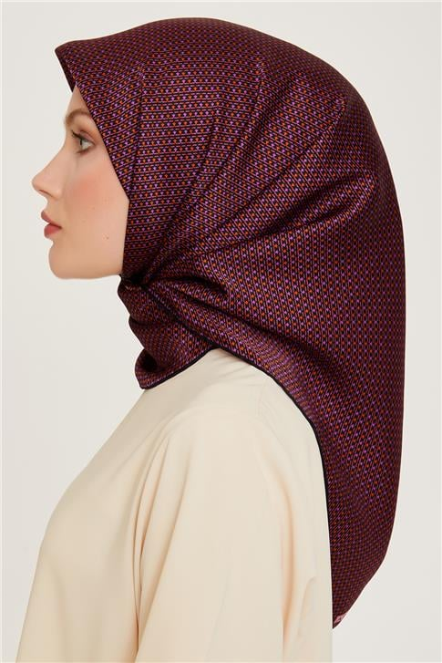 Armine Klasik Desenli Sura Saf İpek Eşarp 9210D 01