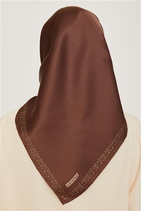 Armine Klasik Desenli Sura Saf İpek Eşarp 9260D 03 34
