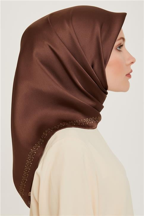 Armine Klasik Desenli Sura Saf İpek Eşarp 9260D 03 34