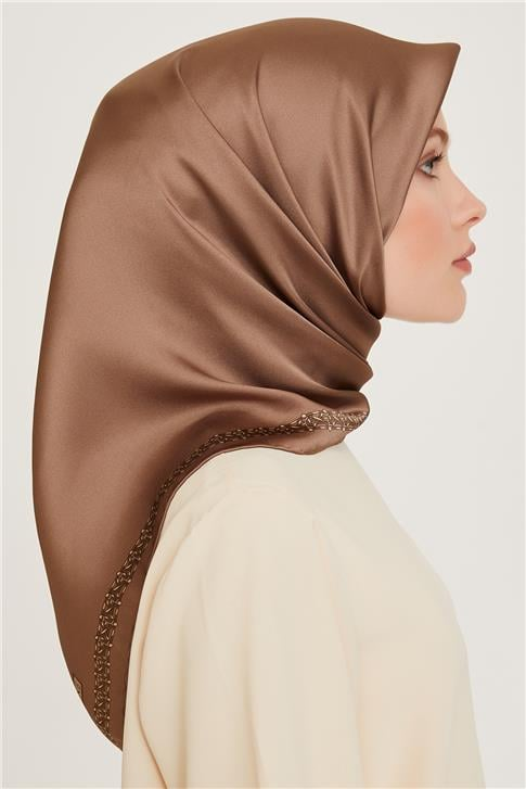 Armine Klasik Desenli Sura Saf İpek Eşarp 9260D 03 36