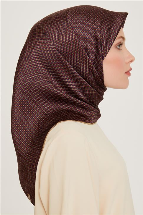 Armine Klasik Desenli Sura Saf İpek Eşarp 9210D 37