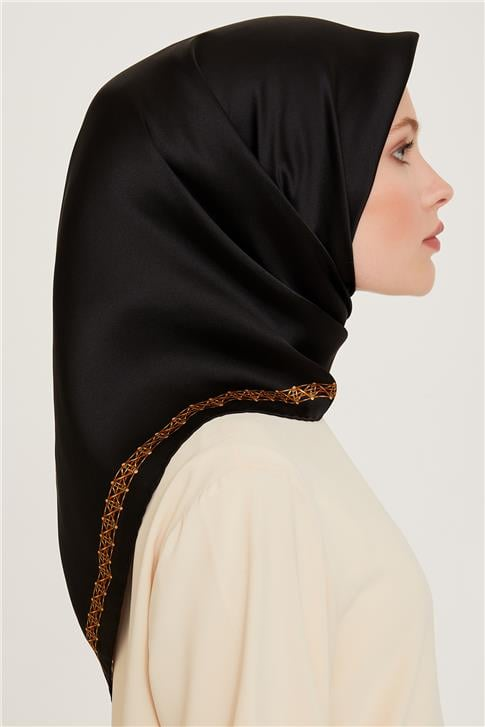 Armine Klasik Desenli Sura Saf İpek Eşarp 9260D 03 02
